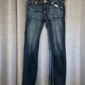Womens Express Dark Blue straight Jeans. Low rise size: 6